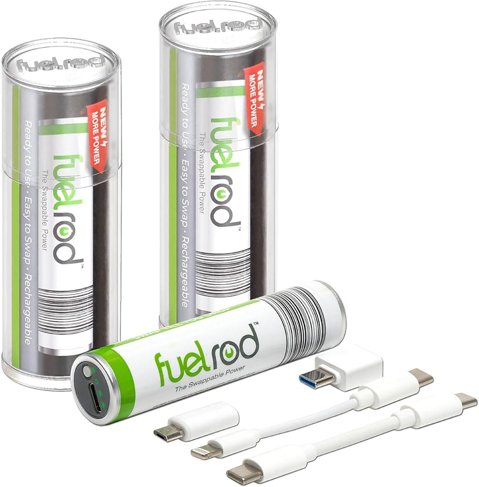 FuelRod USB-C Portable Charger Kit - Pack of 2 - Includes All Cables & Adapters Compatible with A... | Amazon (US)