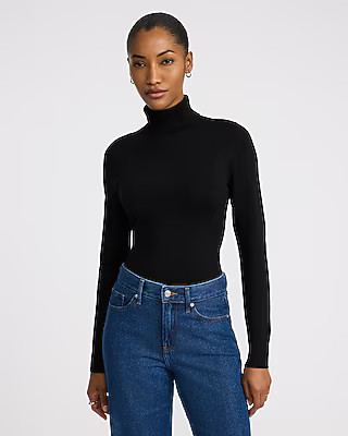Silky Soft Fitted Turtleneck Sweater | Express