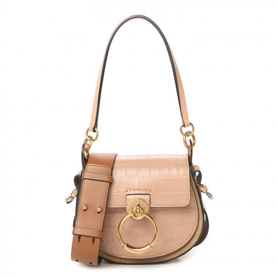 CHLOE

Calfskin Crocodile Embossed Small Tess Bag Nut | Fashionphile