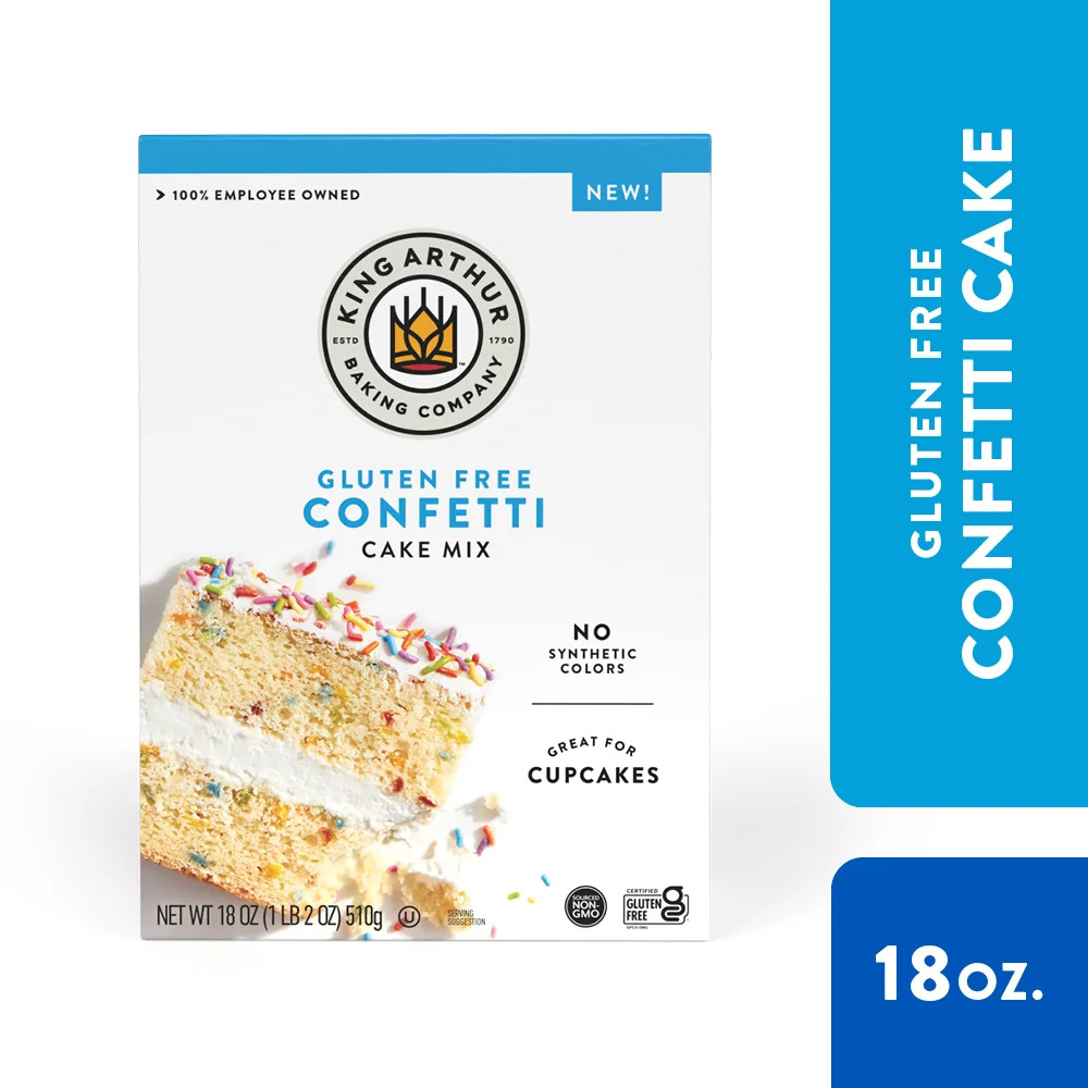 King Arthur Baking Company, Gluten-Free Confetti Cake Mix, 18 oz Box | Walmart (US)