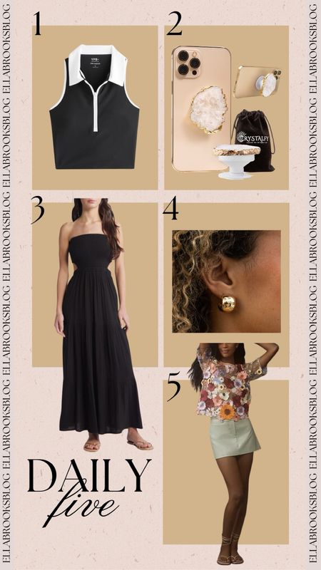 Daily 5🤍
spring fashion finds, spring outfit, spring dress, abercrombie athleisure, amazon finds, amazon phone accessories, gold earrings 

#LTKfindsunder50 #LTKstyletip #LTKSeasonal