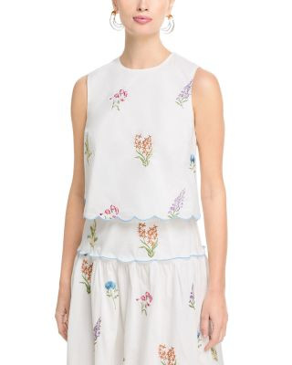 Embroidered Scallop Tank - Exclusive | Bloomingdale's (AU)