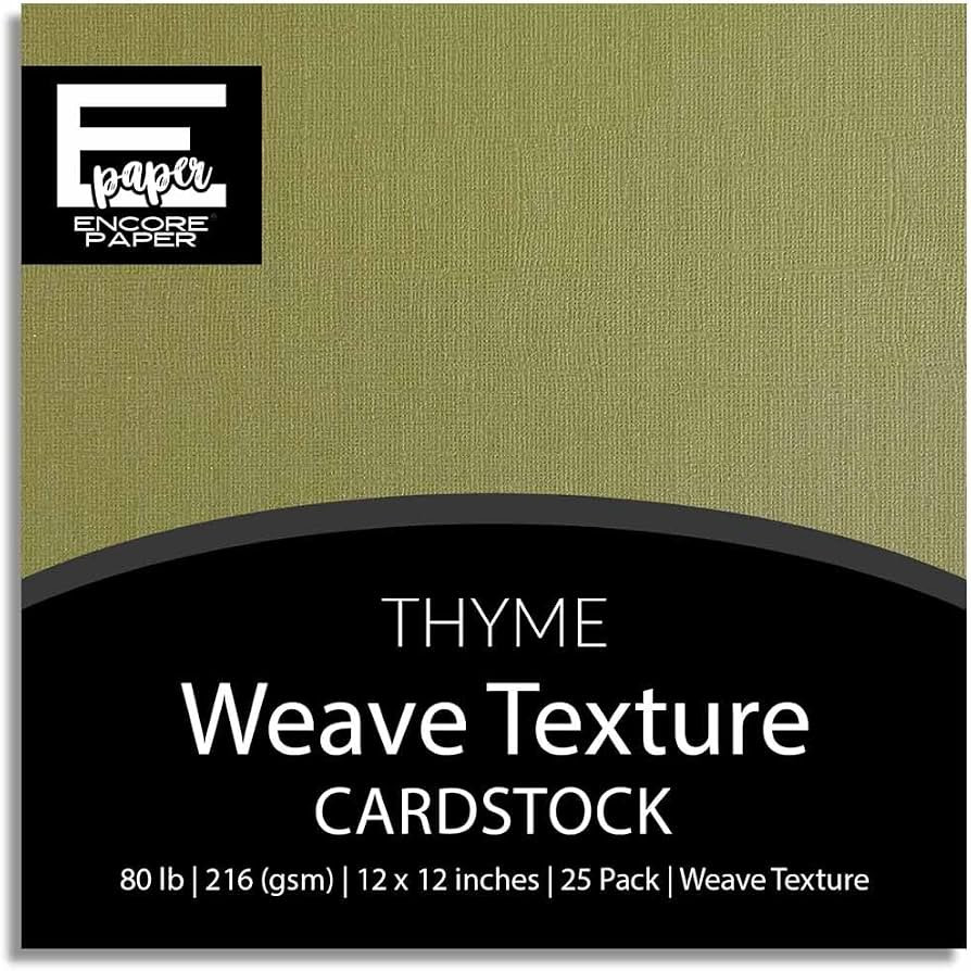 Thyme\u201412x12 Textured Cardstock | 80lb Textured Green Scrapbook Paper | Premium Cardstock for... | Amazon (US)
