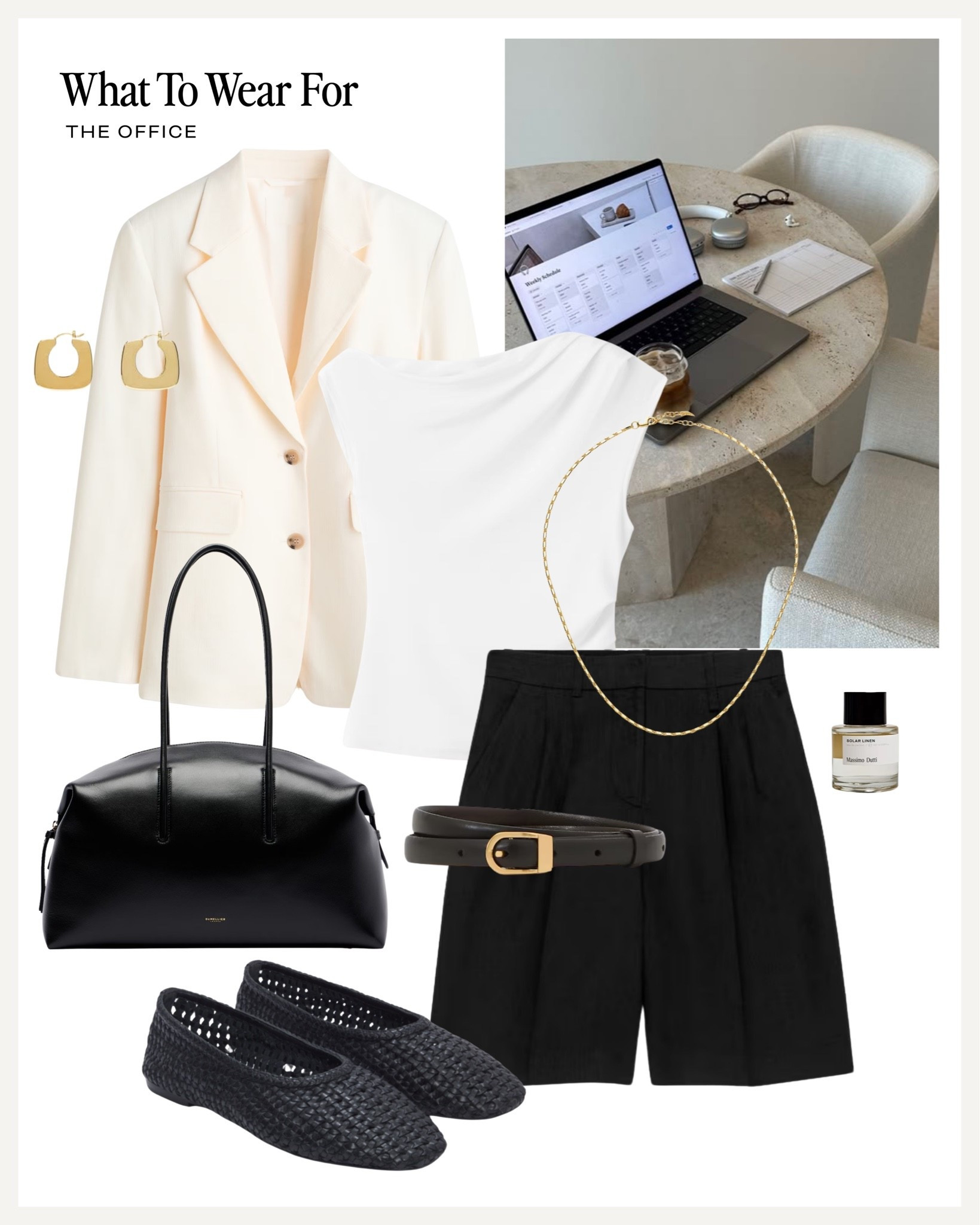 Heatwave approved outfits ☀️ 

workwear, summer, black Bermuda shorts, mesh flats, linen blazer, effortless style

#LTKsummer #LTKworkwear