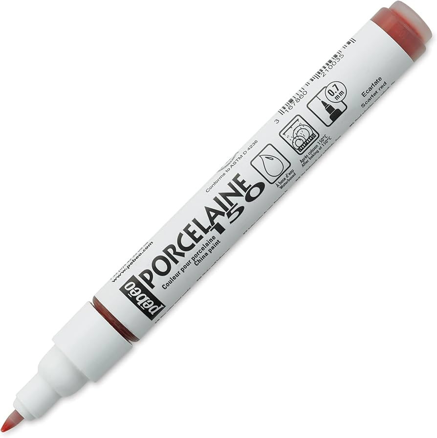 Pebeo Porcelaine 150, China Paint Fine Tip Marker - Scarlet Red (021003) | Amazon (US)