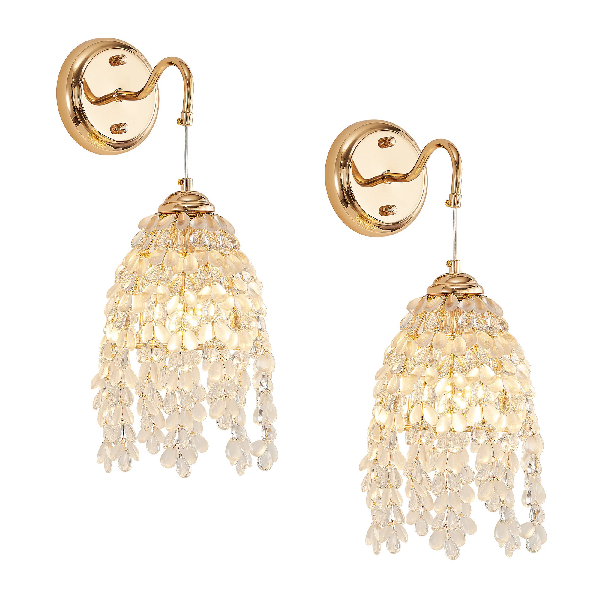 MENCOLULU Wall Sconces 5.9-in W 2 -Light Gold Wall Sconce one_size | SKUP263999 | Lowe's