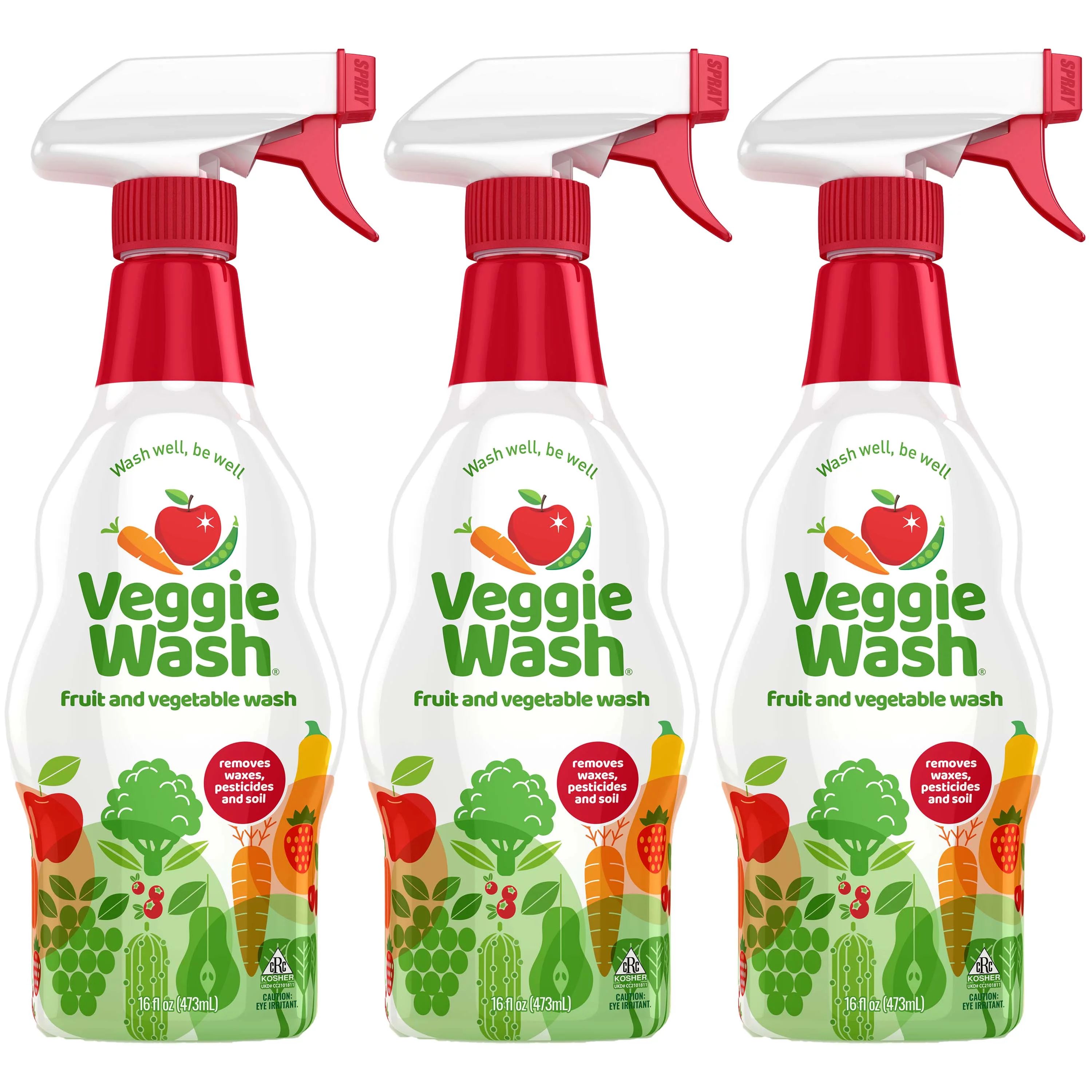 Veggie Wash Fruit & Vegetable Wash, 16-Fluid Ounce, Pack of 3 | Walmart (US)