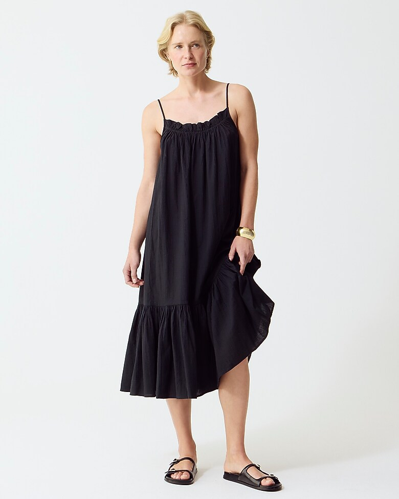 Ruffle beach dress in airy gauze | J. Crew US