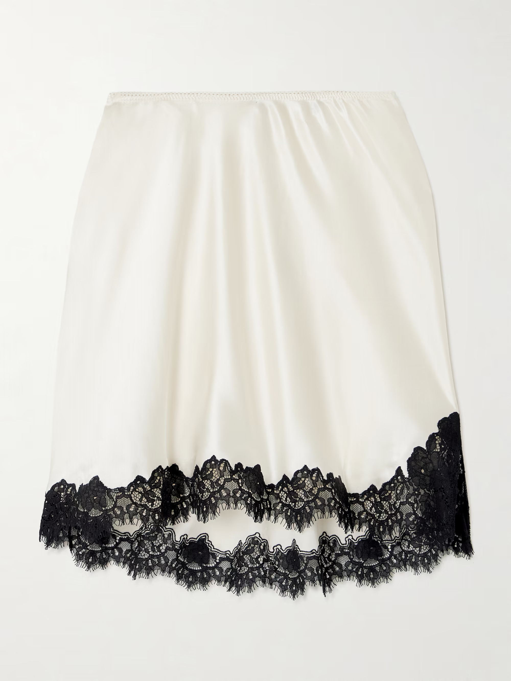 Giuliette lace-trimmed floral-print silk-charmeuse skirt | NET-A-PORTER (US)