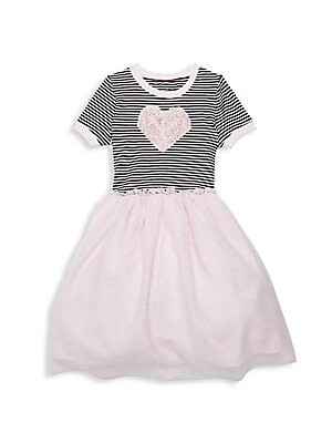 Little Girl's Heart Patch Tulle Dress | Saks Fifth Avenue OFF 5TH