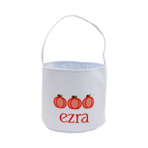 Mini Striped Applique Pumpkin Buckets | Cecil and Lou