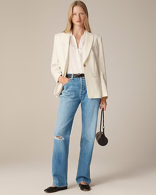 Mid-rise distressed slouchy jean in 1984 rigid | J. Crew US
