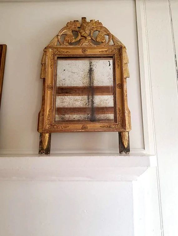 Antique 18th Century French Gilt Wood Bridal Mirror  Antique | Etsy | Etsy (US)