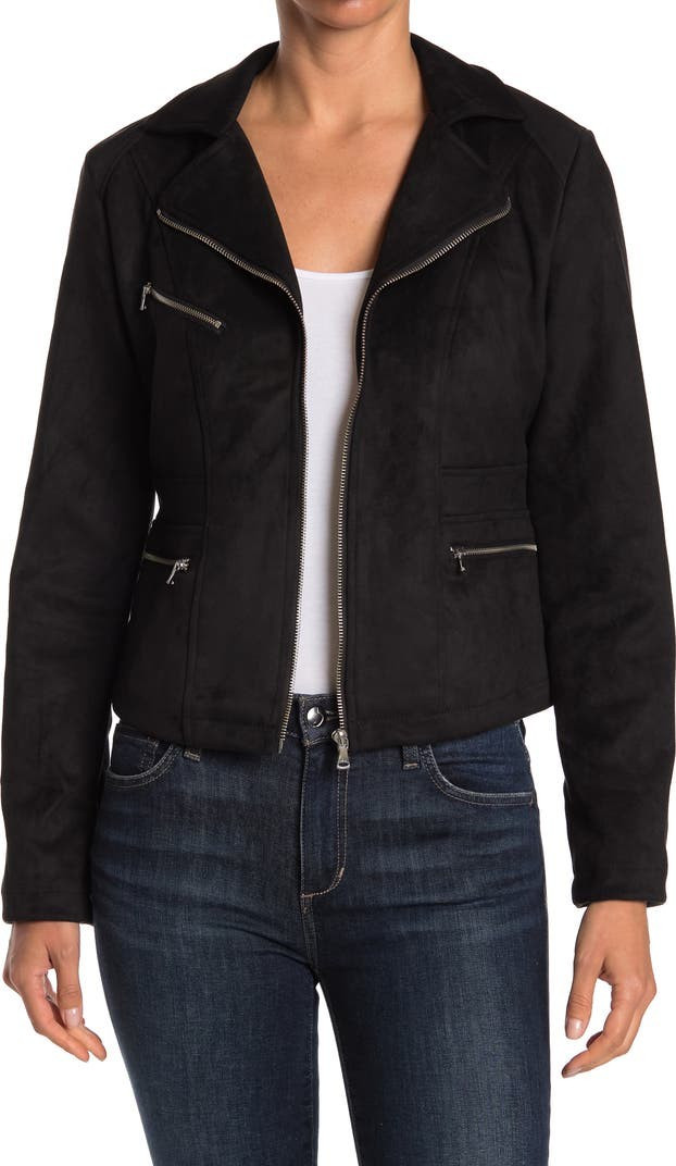 Ookie & Lala Faux Suede Moto Jacket | Nordstrom Rack