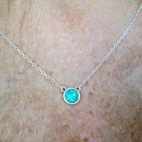 sterling Silver Turquoise Necklace>Dainty Turquoise Necklace, Tiny Necklace, Layering Necklace, 925 Necklace | Etsy (US)