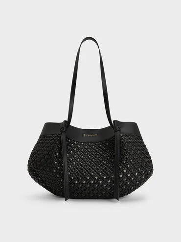 Calla Woven Tote Bag
    
         - Black | Charles & Keith EU