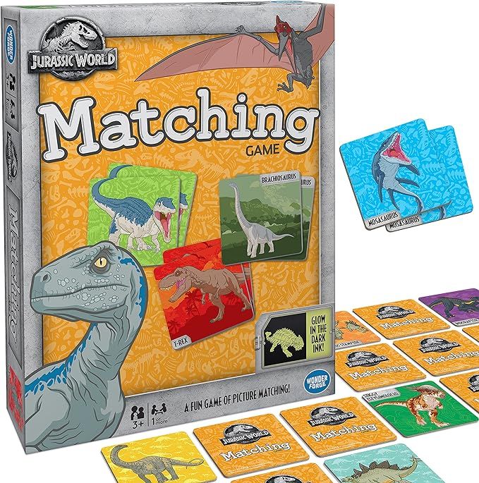 Wonder Forge Jurassic World Matching Game For Boys & Girls Age 3 and Up - A Fun & Fast Dinosaur M... | Amazon (US)