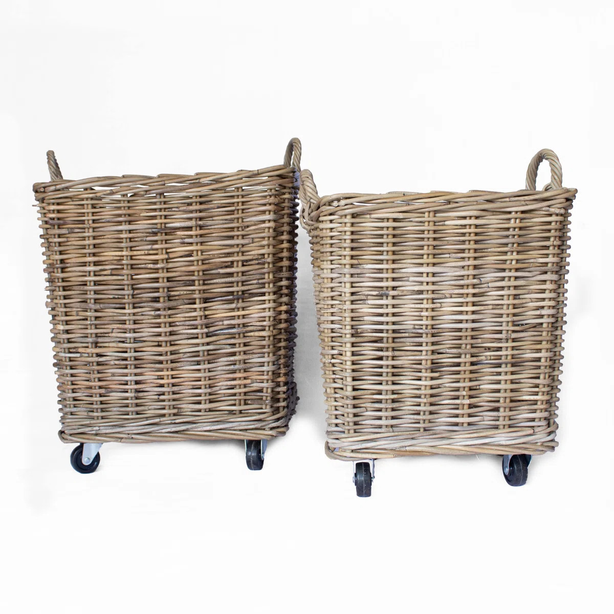 Rattan Basket on Wheels | Wayfair North America