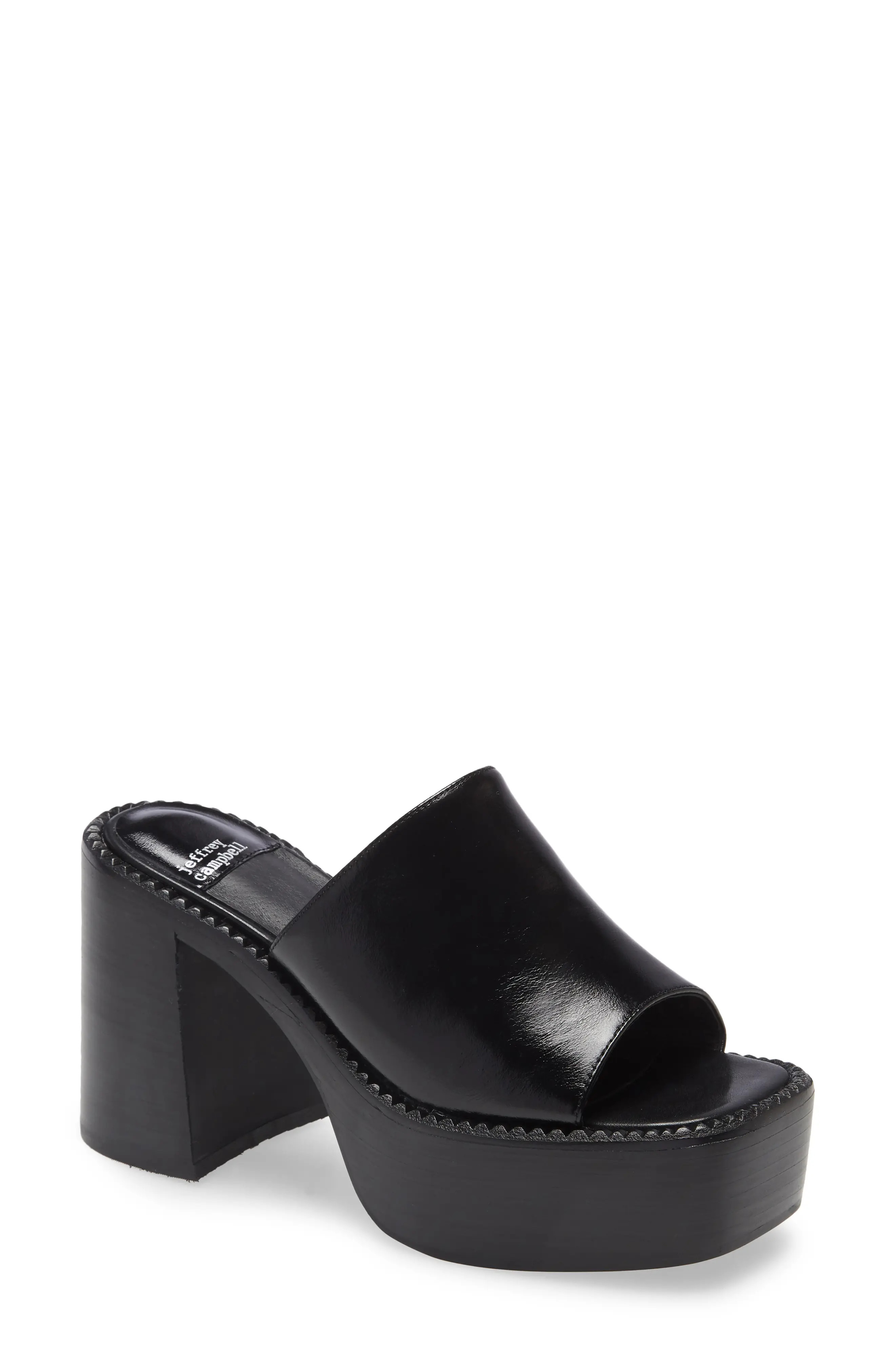 Women's Jeffrey Campbell Concert Platform Slide Sandal, Size 9 M - Black | Nordstrom