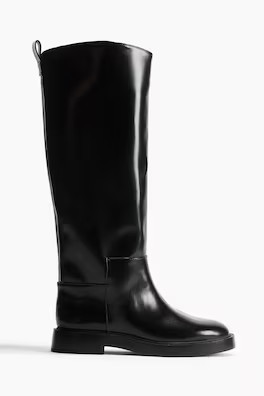Kniehohe Lederstiefel | H&M (DE, AT, CH, NL, FI)
