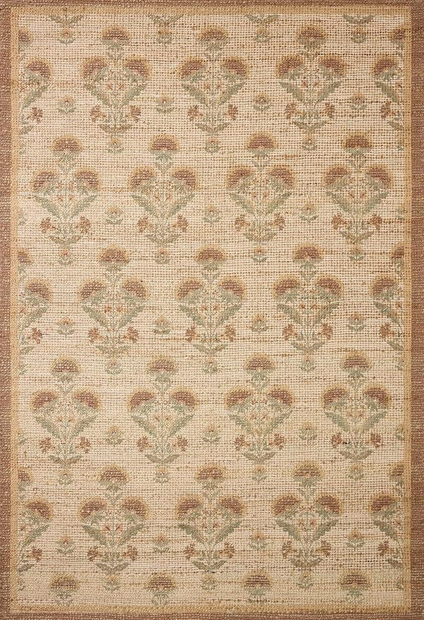 Loloi Chris Loves Julia Rue Collection RUE-01 Wheat/Sage 7'-6" x 9'-6" Area Rug Jute Neutral Flor... | Amazon (US)