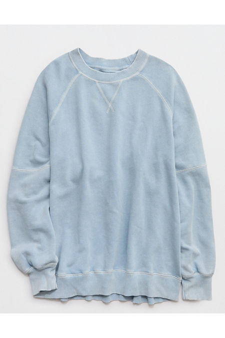 Aerie Go-To Boyfriend Sweatshirt Women's Cloud Wash XXS | Aerie