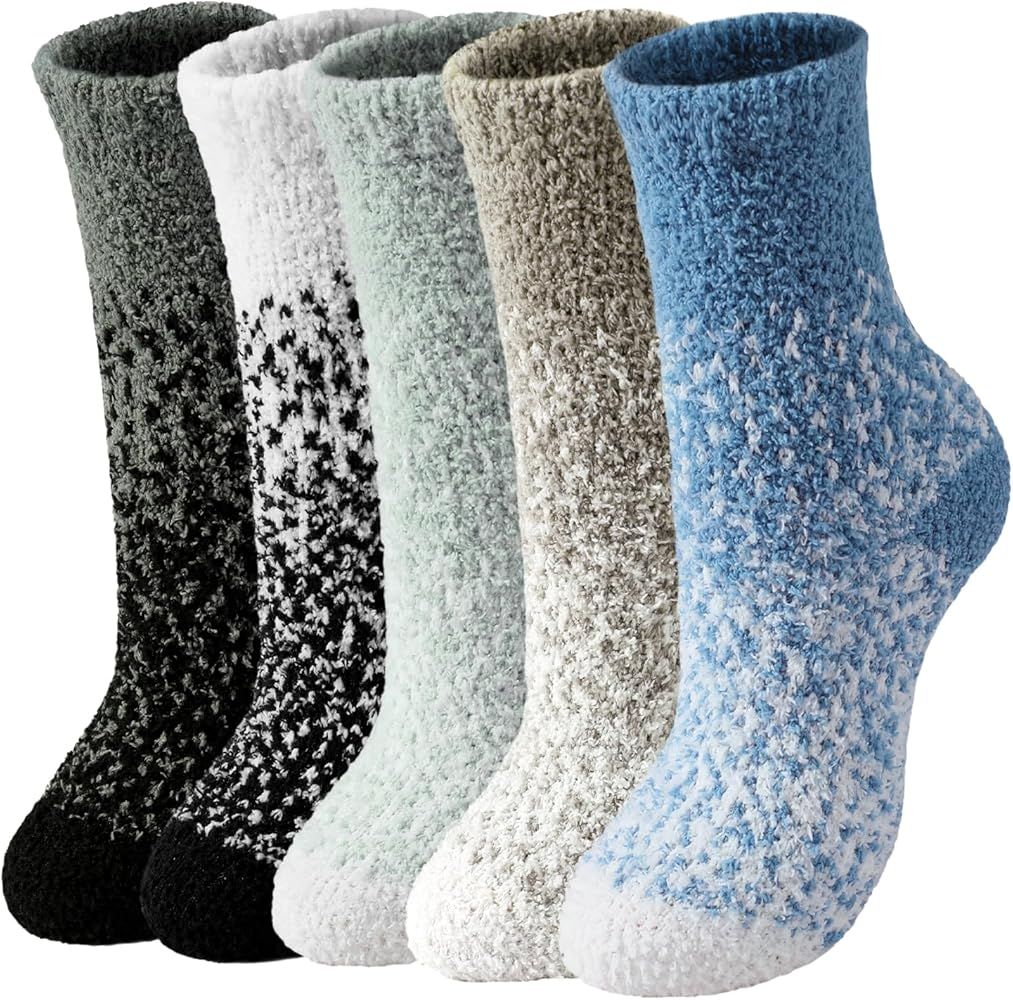 Pleneal Fuzzy Socks for Women - Fluffy Socks Women, Slipper Socks for Women, Thick Super Warm Flu... | Amazon (US)
