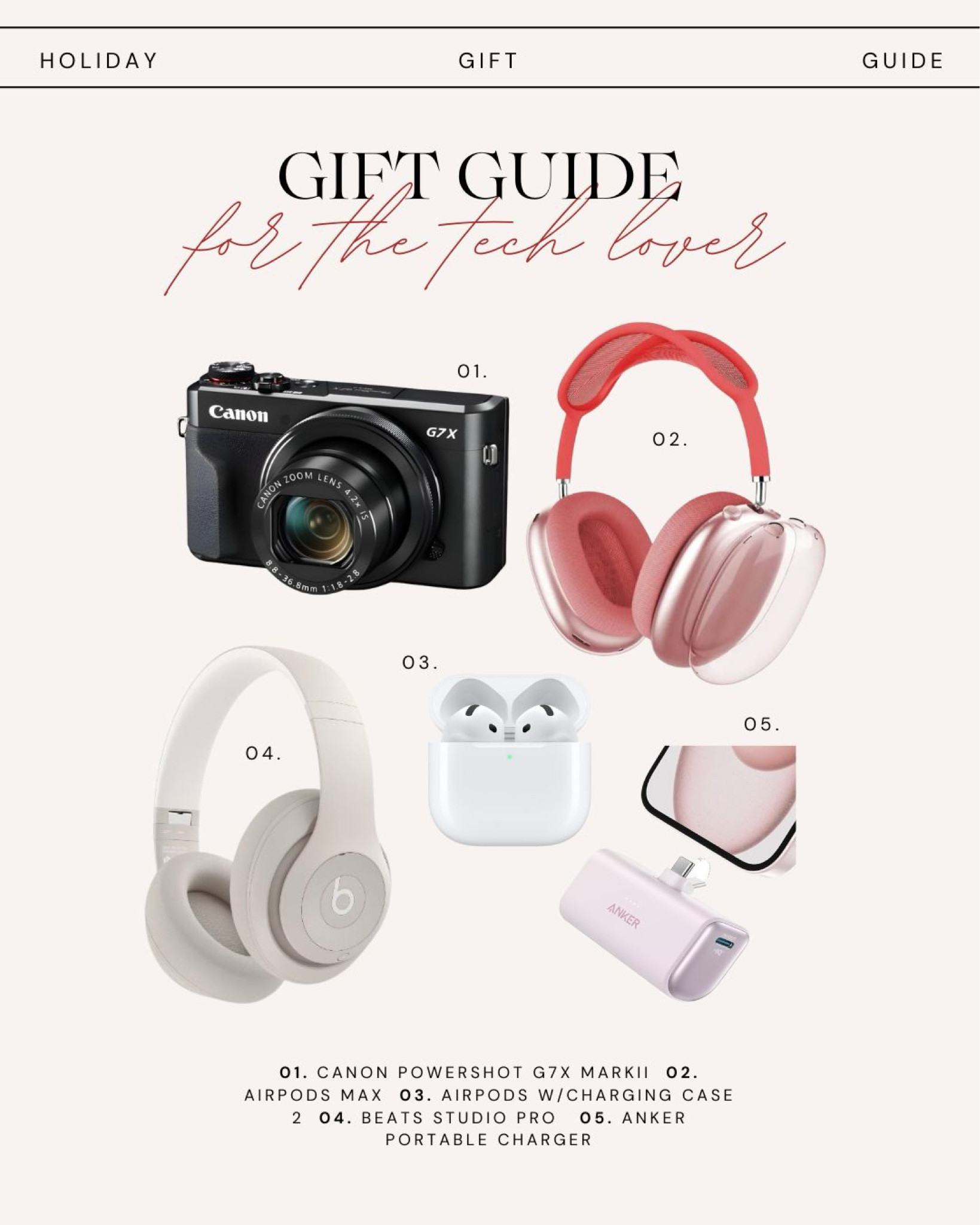 Gift Guide For The Tech Lover 📸 

#LTKHoliday #LTKCyberWeek #LTKGiftGuide
