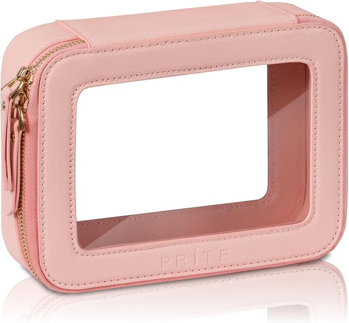 Prite Clear Makeup Bag Cosmetic Organizer Case Waterproof Travel Toiletry Bag Skincare Pouch with... | Amazon (CA)