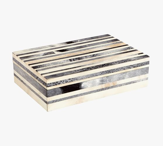 Saige Wood &amp; Resin Decorative Box | Pottery Barn (US)