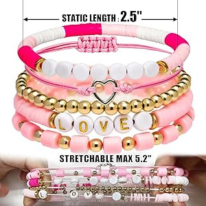 Artlunar 5 Pack Girl Bracelets - Gifts For Girls Boys Women Music Fans | Amazon (US)