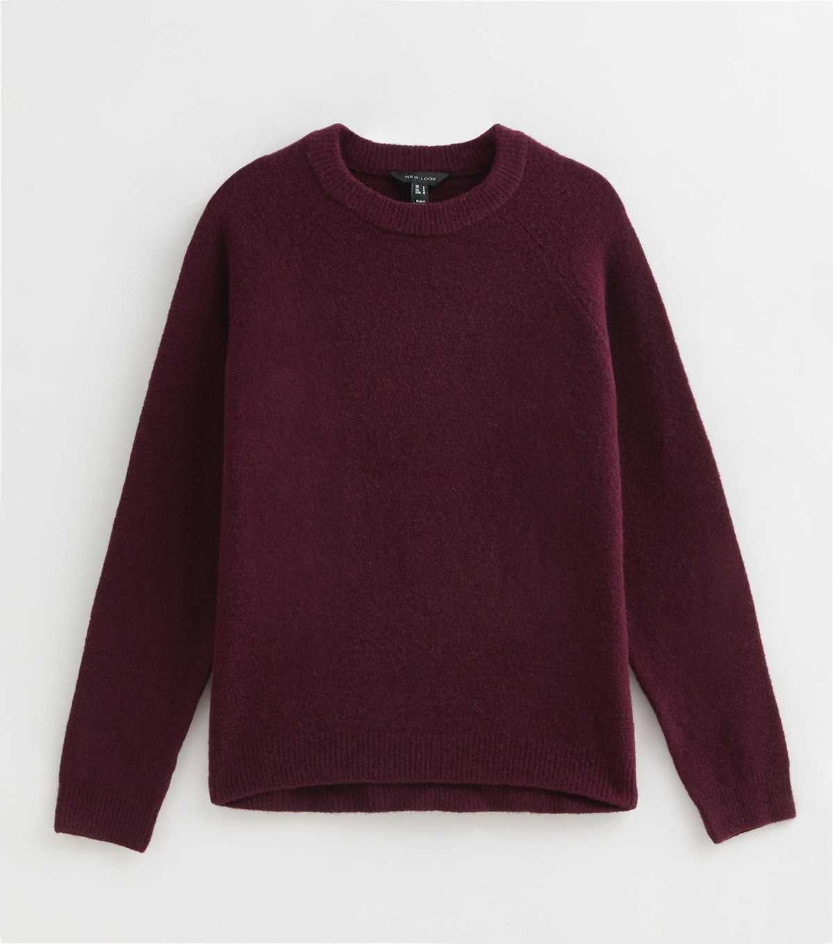 Burgundy Crew Neck Midweight Knit Jumper | New Look | New Look (UK)