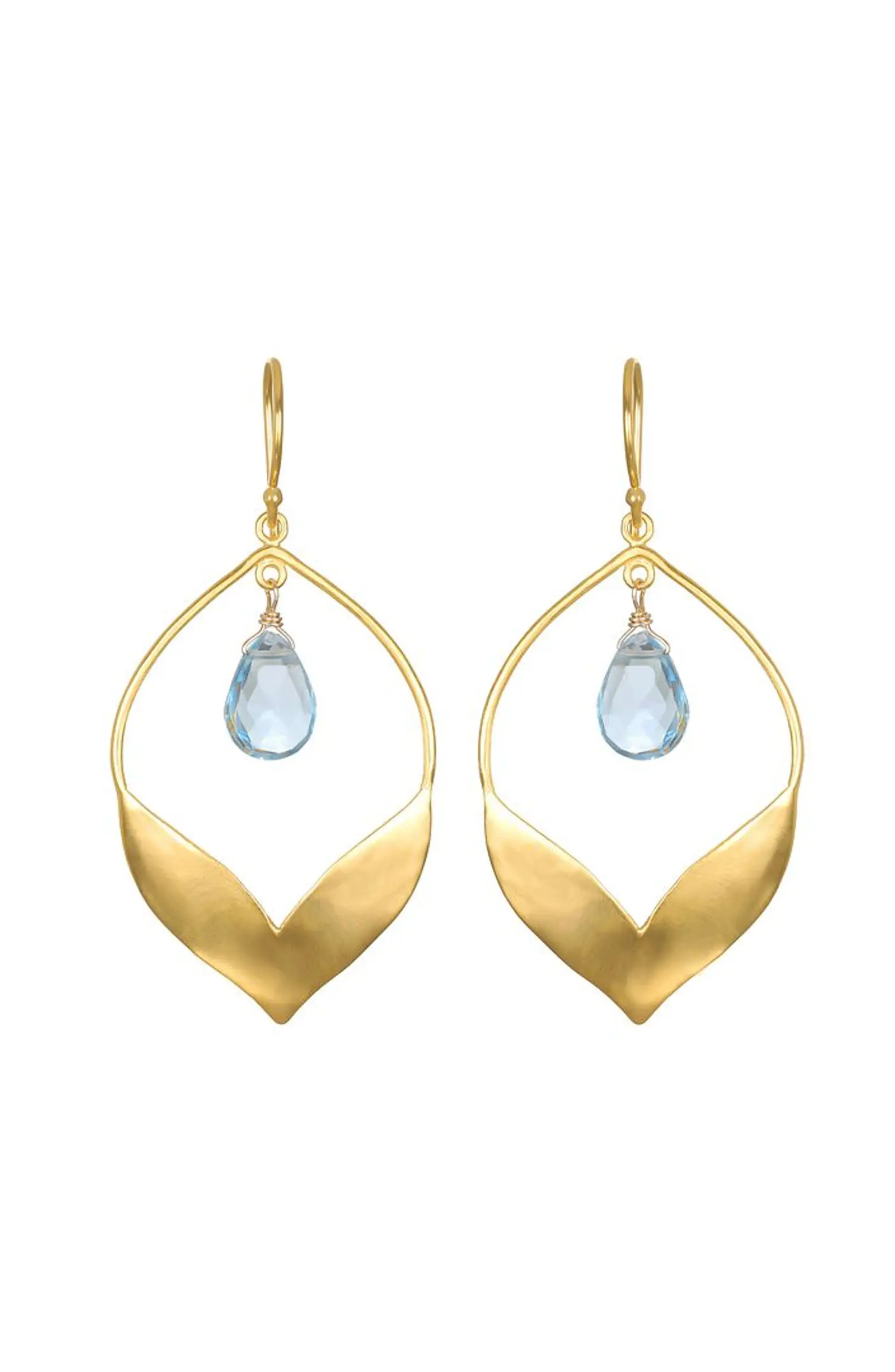 Satya Jewelry Transformed by Compassion Lotus Blue Topaz Earrings | Nordstrom | Nordstrom