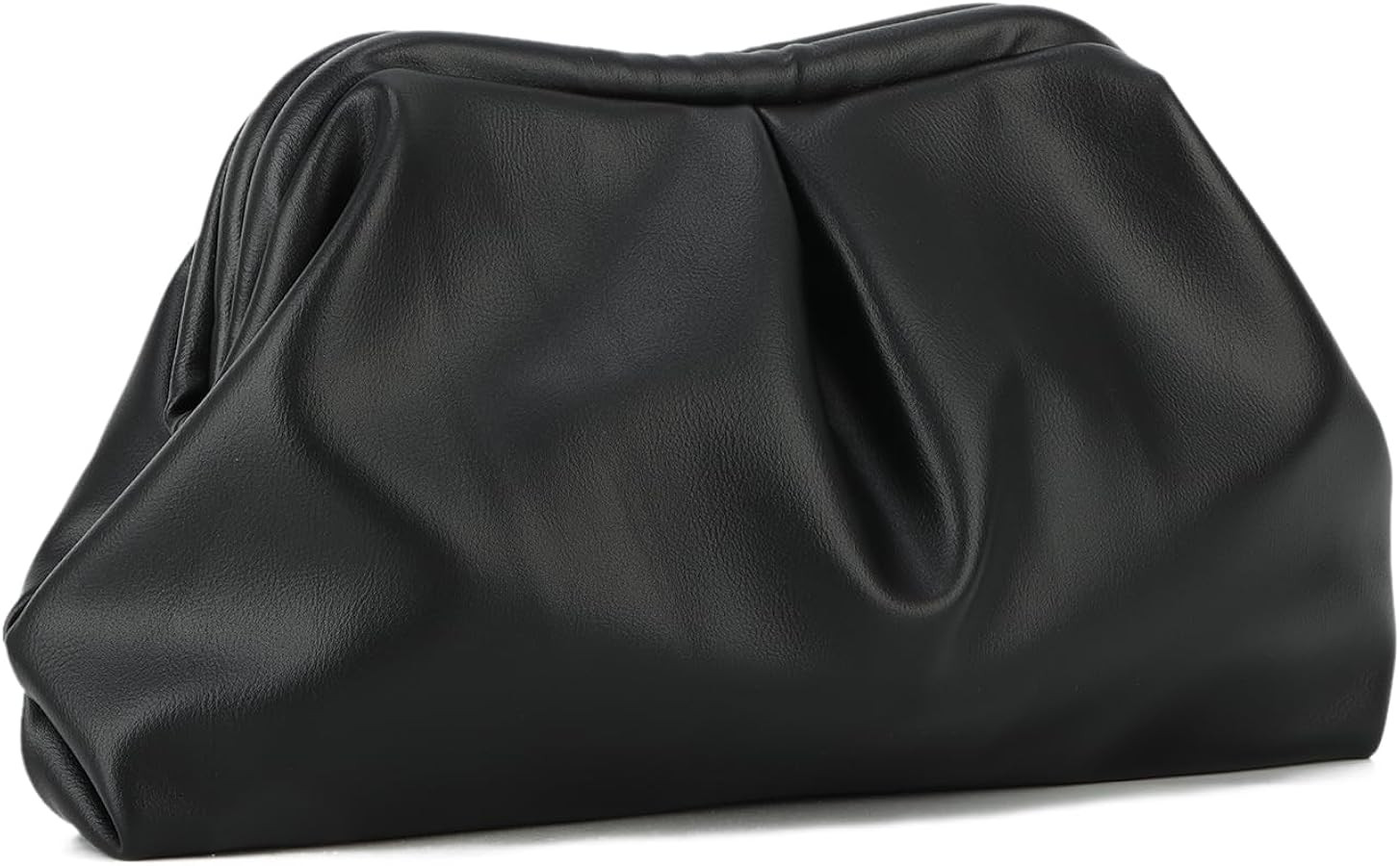 Oweisong Soft Leather Clutch Purse for Women Silver Cloud Evening Handbag Ruched Dumpling Bag for... | Amazon (US)