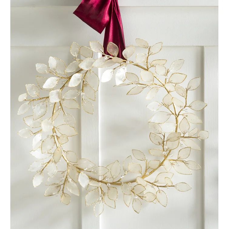 Handcrafted Faux Shell 15.5'' Wreath | Wayfair Professional