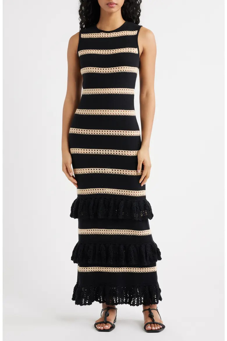 Ana Stripe Cotton Blend Knit Midi Dress (Women) | Nordstrom | Nordstrom