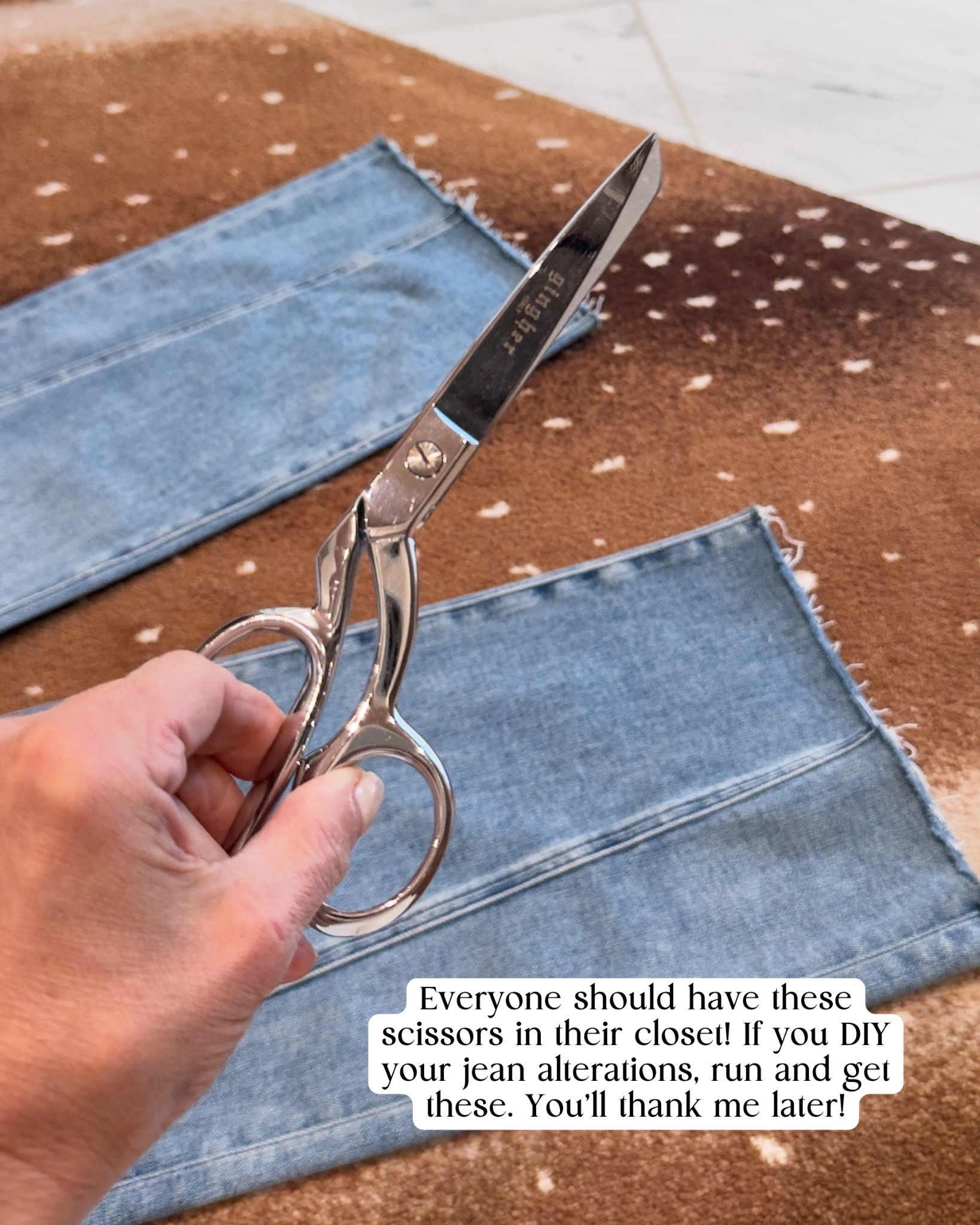 Everyone should have these scissors in their closet! If you DIY your gene alterations, run and get these. You’ll thank me later!

#LTKPetite #LTKstorytime #LTKdayinmylife