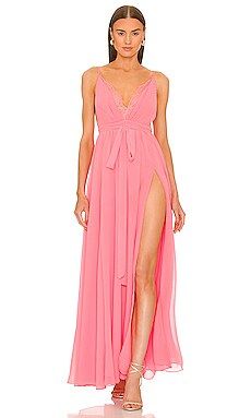 Michael Costello x REVOLVE Justin Gown in Bright Coral from Revolve.com | Revolve Clothing (Global)