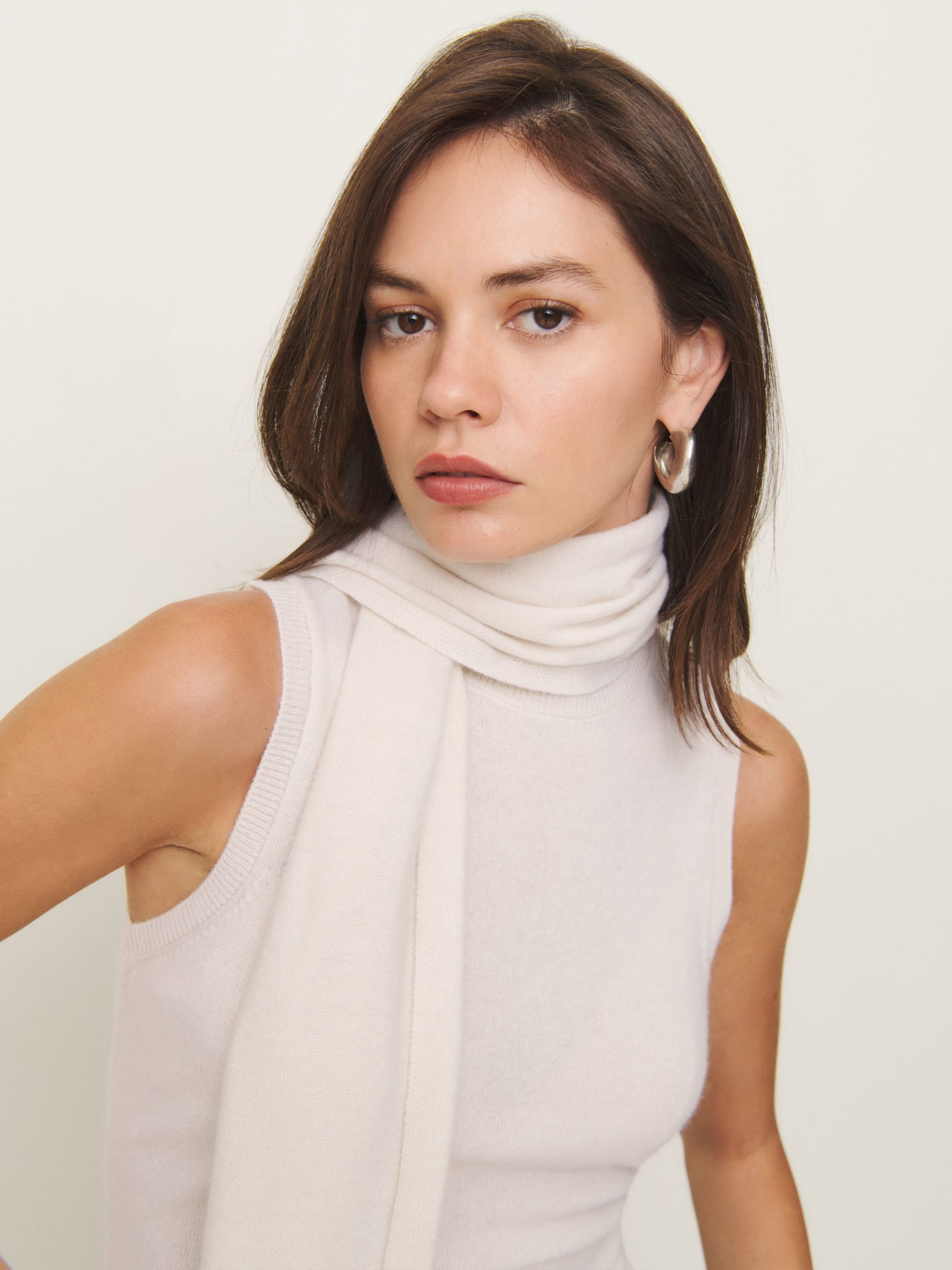 Elena Cashmere Scarf Tank | Reformation (Global)