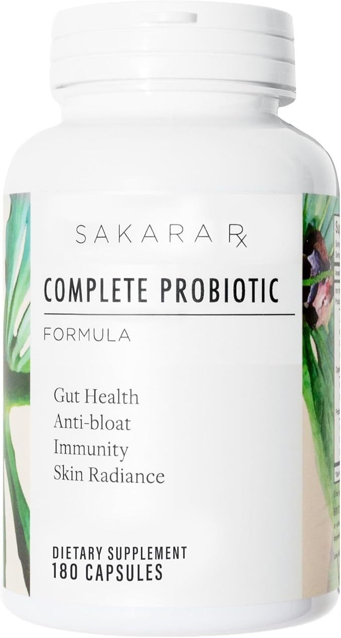 SAKARA Complete Probiotic, 180 Capsules - Probiotics for Women Digestive Health, Gut Health Pre a... | Amazon (US)
