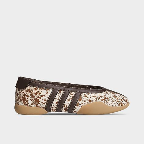 adidas Women's Originals Taekwondo Mei Ballet Pony Print Casual Shoes in Off White/Dark Brown/Gum Size: 7.5 | Finish Line (US)