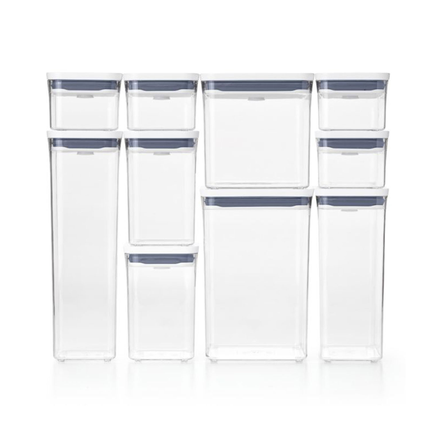 OXO 11236000 Good Grips 10 Piece POP Airtight Stackable Containers, Clear - Walmart.com | Walmart (US)