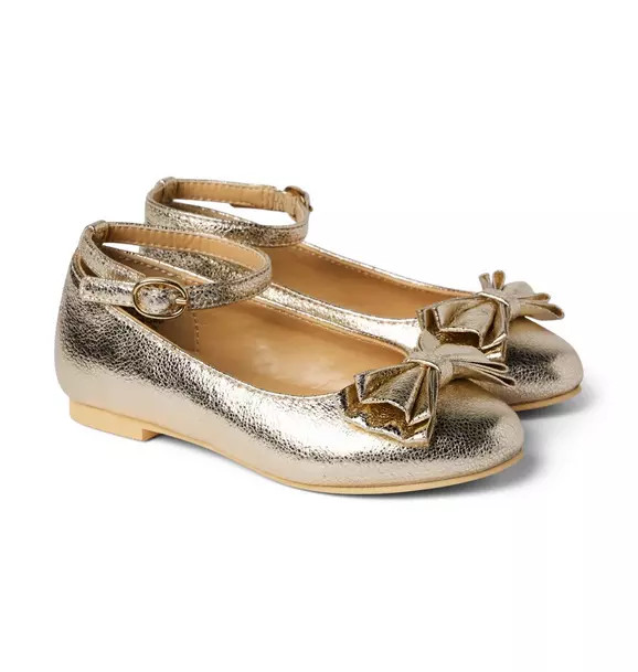 Metallic Bow Ballet Flat | Janie and Jack