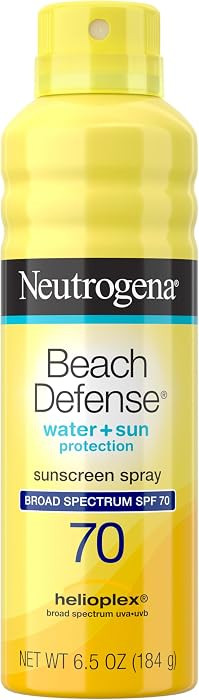 Neutrogena Beach Defense Sunscreen Spray SPF 70 Broad Spectrum UVA UVB Protection Lightweight Wat... | Amazon (US)
