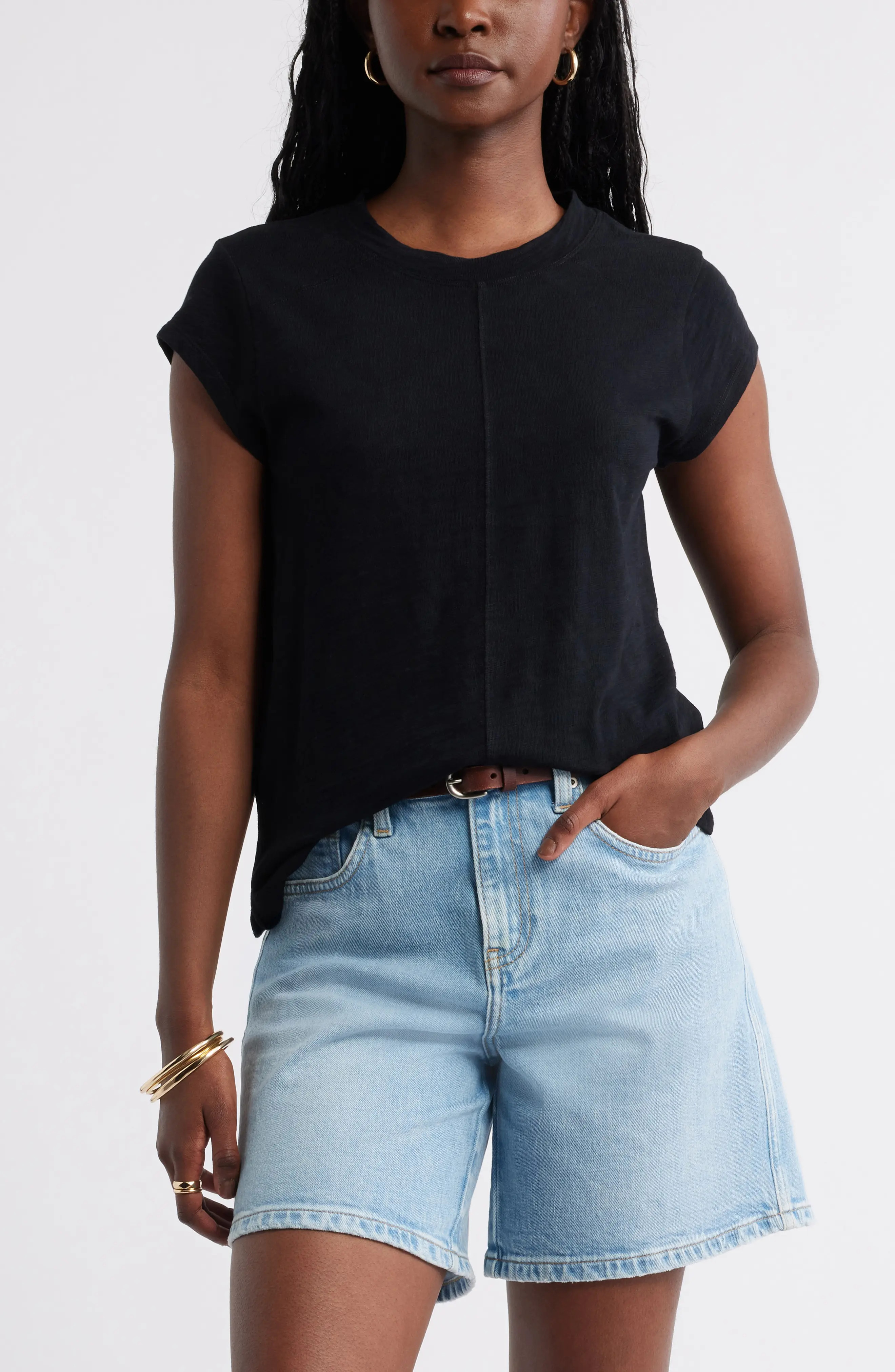 Short Raglan Sleeve Cotton Tee (Women) | Nordstrom | Nordstrom