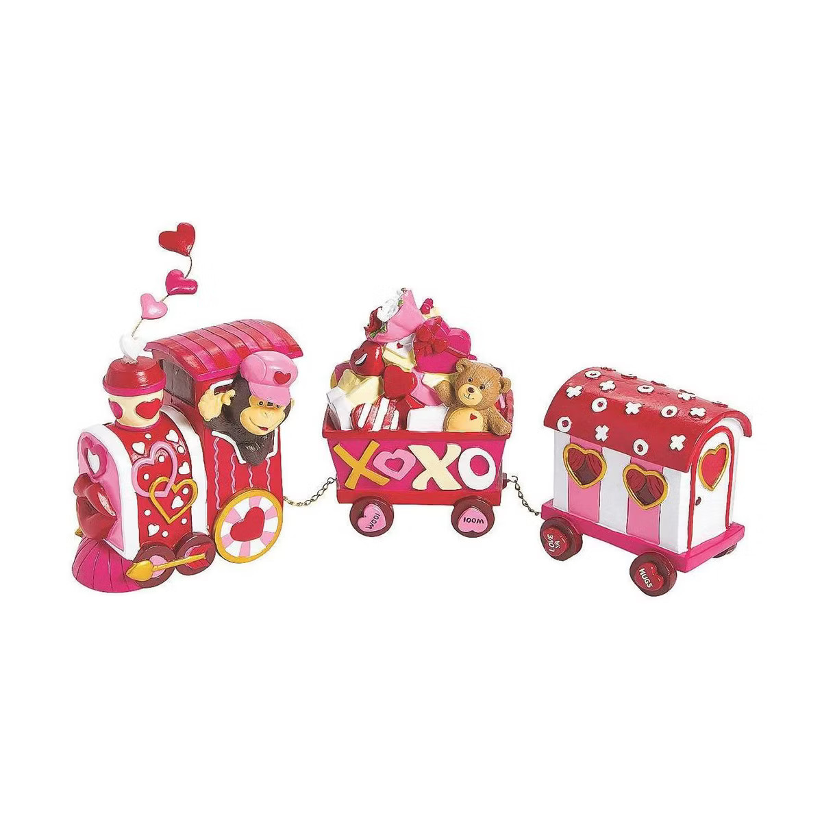 Fun Express Valentine Tabletop Train Valentine's Day Centerpiece Home Decor - 3 Pieces | Target