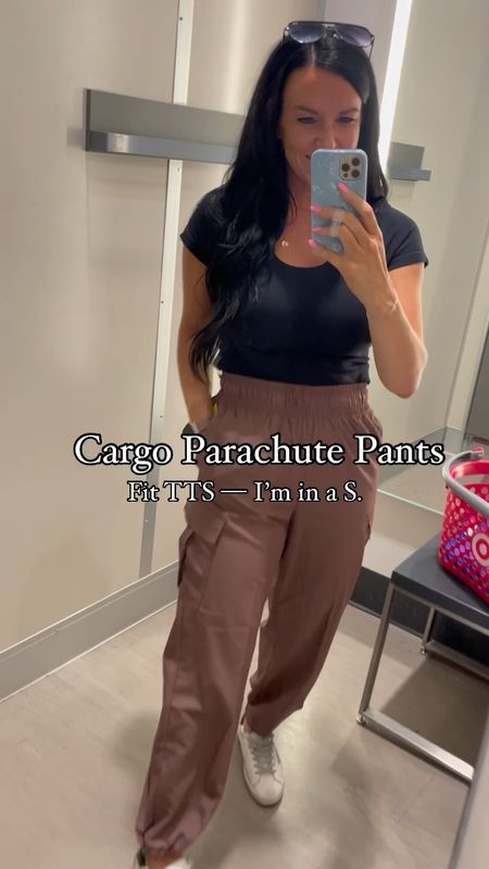 Target try on!

•Parachute cargo pants— fit TTS; come in black, too!
•Flex skort— comfortable; no slits; elastic waist with tie; fits TTS; more colors 
•Slit skort— two little slits; more colors; felt more of a mid rise; fit TTS
•Black top— cropped; get your normal size




#LTKVideo #LTKFitness #LTKFindsUnder50