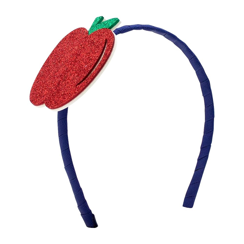 Wee Ones Girls' Grosgrain Wrapped Glitter Foam School-Themed Headband, One Size, Apple | Amazon (US)