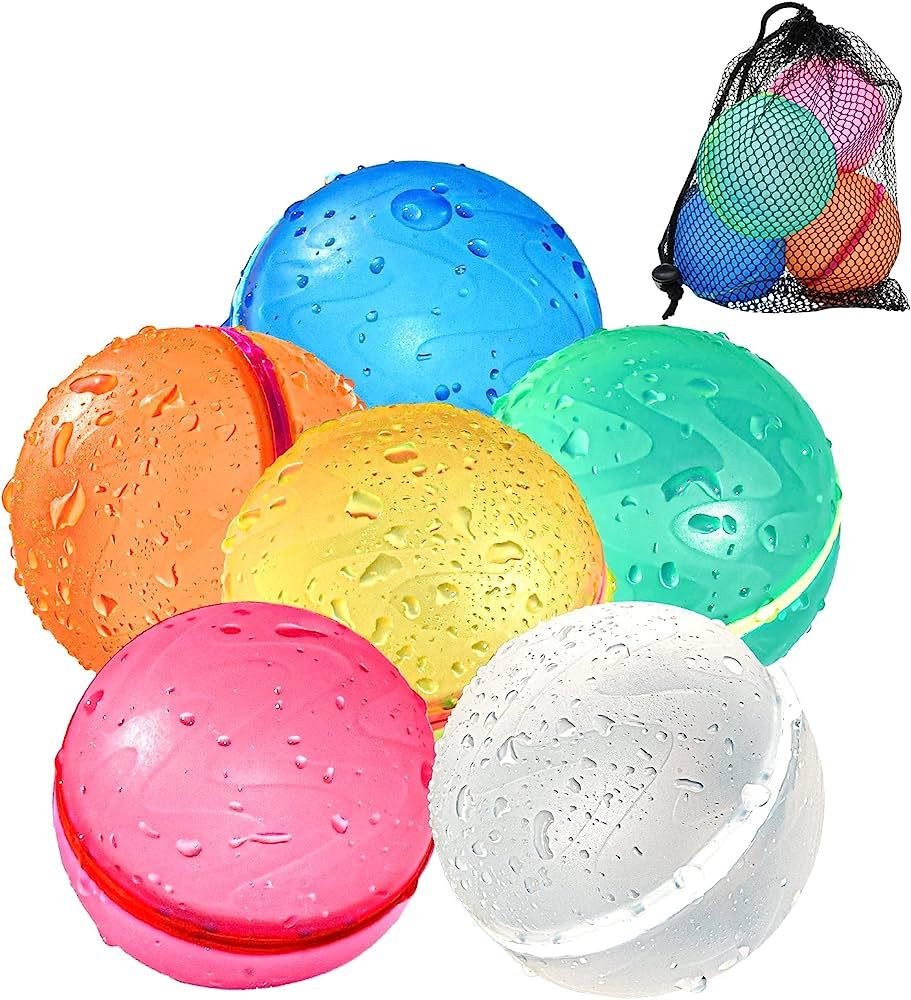 KOKODI Reusable Water Balloons Quick Fill Self Sealing, Refillable Water Bombs for Kids Adults, L... | Amazon (US)