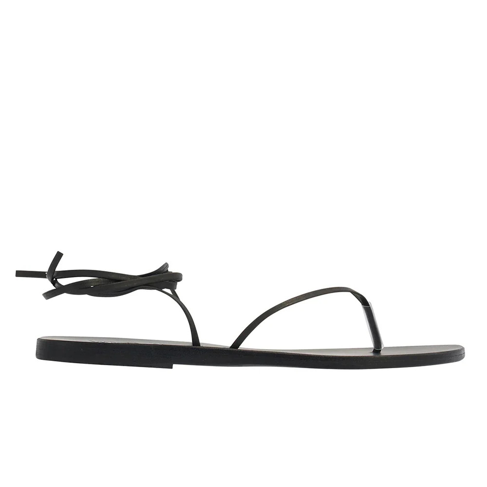 Celia Leather Black | Ancient Greek Sandals